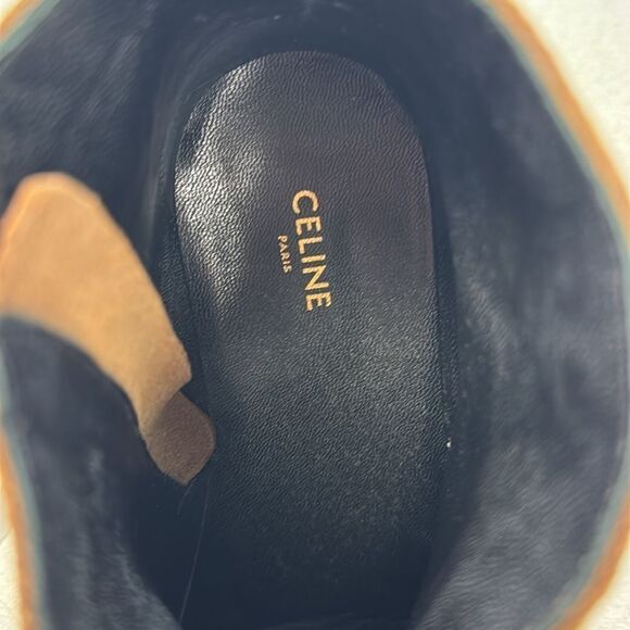 Celine Brown Suede Ankle Boots - Picture 6 of 9